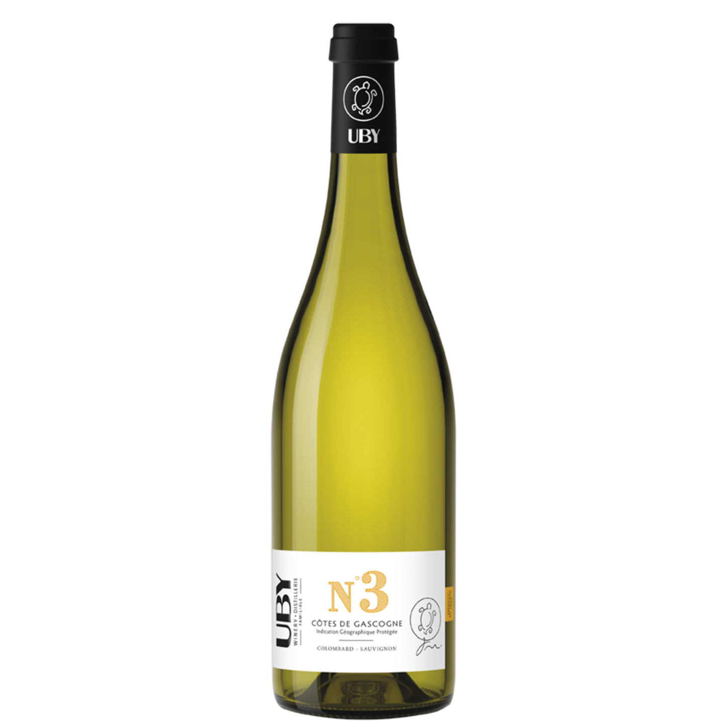 Bouteille UBY N°3 – Vin blanc Gros Manseng/Colombard – Domaine UBY – Caves Charlemagne 75cl