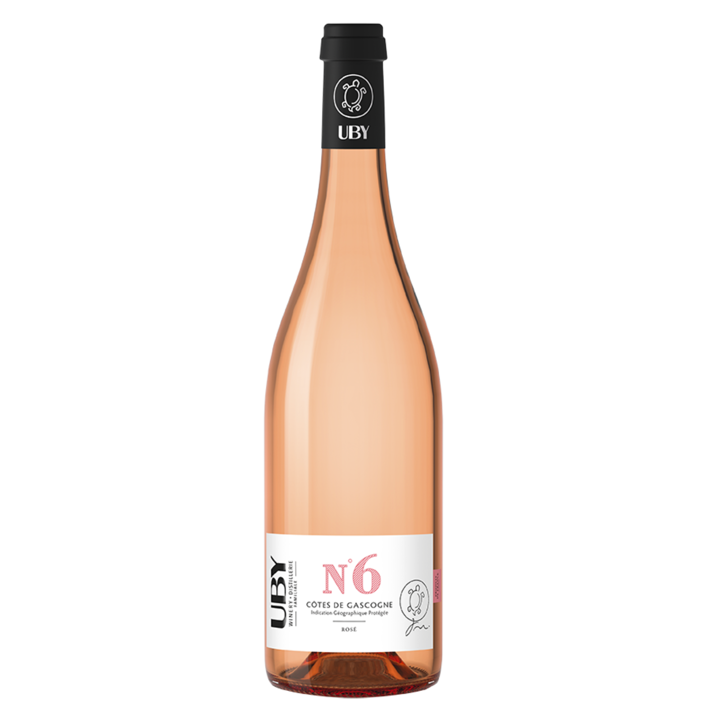 Bouteille UBY N°6 – Vin rosé Cabernet Franc fruité – Domaine UBY – Caves Charlemagne 75cl