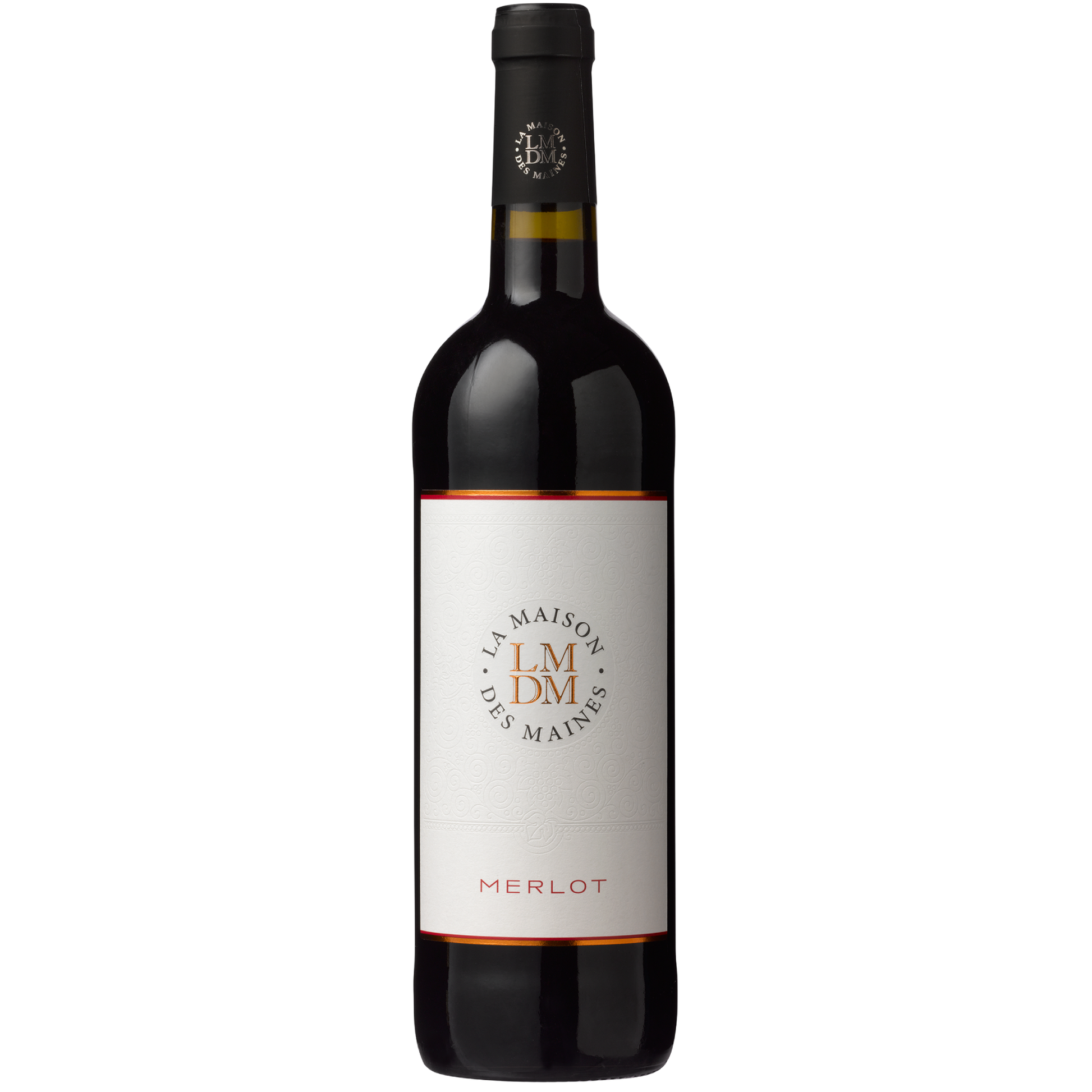Bouteille Maison des Maines Merlot – Vin rouge fruité et élégant – Vins Charentais – Caves Charlemagne 75cl